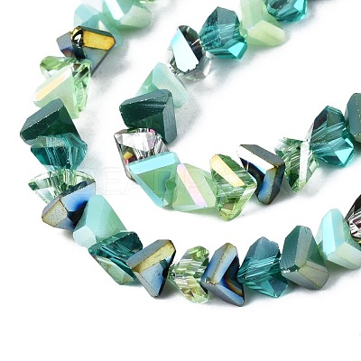 Electroplate Glass Beads Strands X-EGLA-N002-06G-1