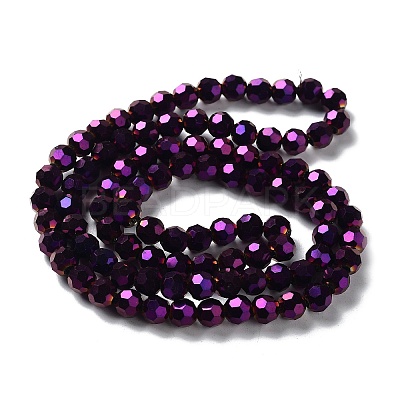 Electroplate Glass Bead Strands EGLA-R042-6mm-02-1