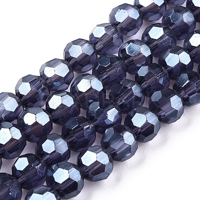 Electroplate Glass Bead Strands EGLA-R015-4mm-27-1