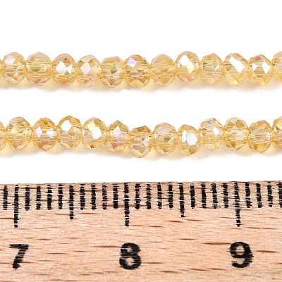 Electroplate Glass Beads Strands EGLA-A044-T2mm-B03-1