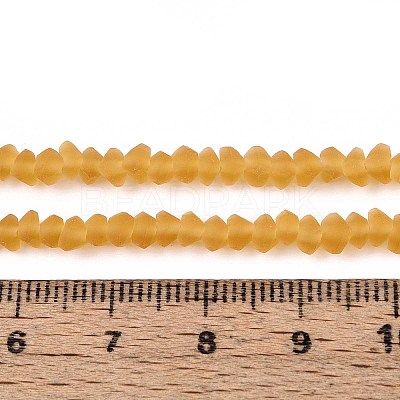 Frosted Transparent Glass Beads Strands GLAA-N016-4mm-24-1
