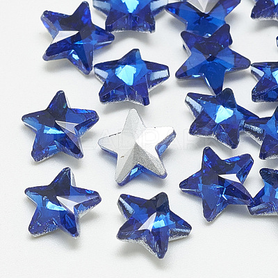 Pointed Back Glass Rhinestone Cabochons RGLA-T085-10mm-11-1