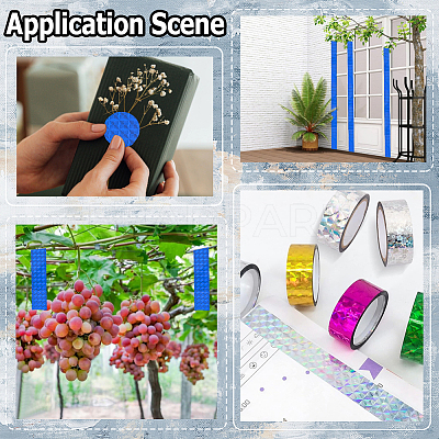 50M Laser Shining Bopp Plastic Scrapbook Decorative Adhesive Tapes AJEW-WH20002-57A-06-1