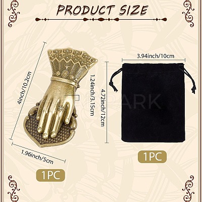 Alloy Hand Shaped Bookmark Clip AJEW-CP0006-94B-AB-1