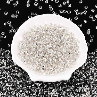 6/0 Baking Paint Transparent Fringe Glass Seed Beads X1-SEED-N006-06A-1