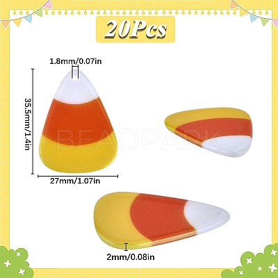 20Pcs Halloween Acrylic Pendants SACR-SC0001-32-1