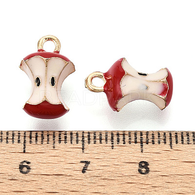 Fruit Alloy Enamel Charms ENAM-N062-06D-1
