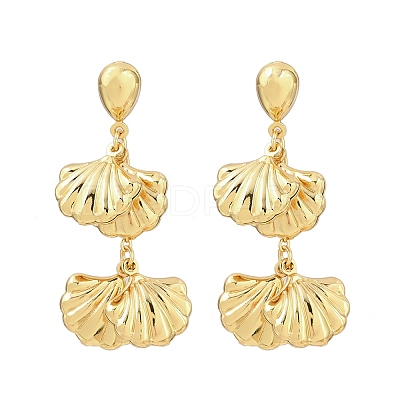 304 Stainless Steel Dangle Stud Earrings EJEW-P325-05C-G-1