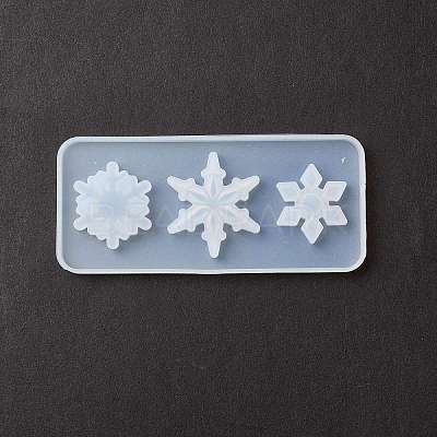 Christmas Theme DIY Snowflake Pendant Silicone Molds DIY-F114-33-1