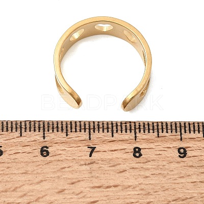 304 Stainless Steel Cuff Open Rings for Women SA-CBA82C8-20G-1