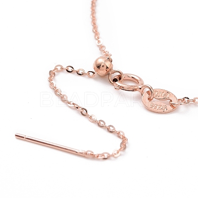 925 Sterling Silver Beadable Necklaces STER-I021-01RG-1