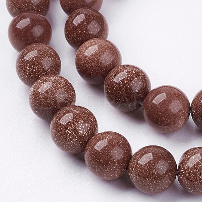 Synthetic Goldstone Bead Strands G-R193-04-10mm-1