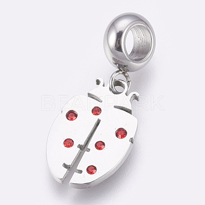 304 Stainless Steel European Dangle Charms STAS-O097-06A-1