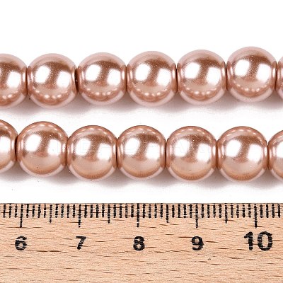 Baking Paint Glass Pearl Round Bead Strands HY-Q003-10mm-11-1