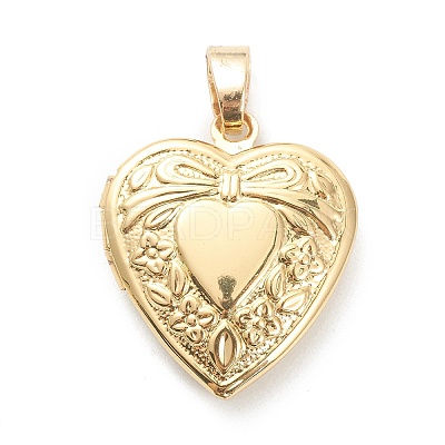 Brass Locket Pendants X-KK-P199-18G-1