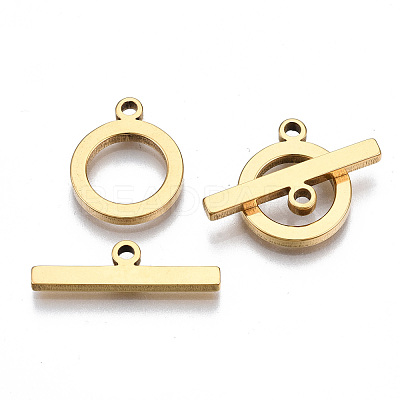 PVD Vacuum Plating 201 Stainless Steel Toggle Clasps STAS-Q241-007G-NF-1