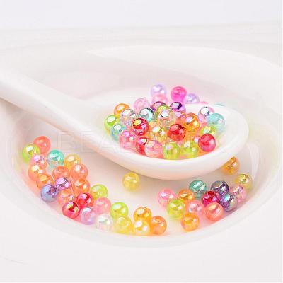 Transparent AB Color Acrylic Beads X-PL731M-1
