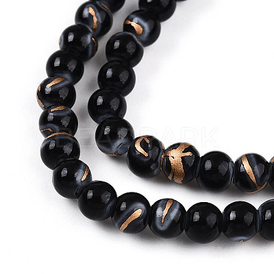 Baking Paint Glass Beads Strands DGLA-N010-6mm-M-1