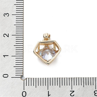Brass with K9 Glass Pendants KK-Z031-10KCG-1