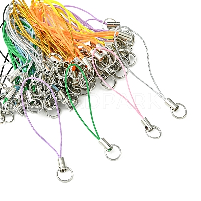 100Pcs Polyester Cord Mobile Straps MOBA-FS0001-02H-1