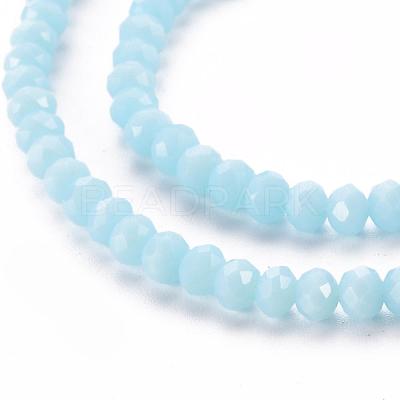 Opaque Solid Color Glass Beads Strands X-EGLA-A034-P4mm-D06-1