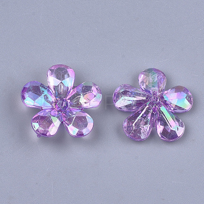 Transparent Acrylic Bead Caps TACR-T007-05E-1
