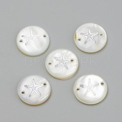 Freshwater Shell Links connectors SHEL-Q009-P-1