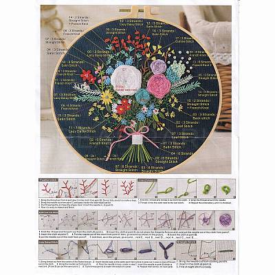DIY Bouquet Pattern Embroidery Kit LS-DIY-O021-14B-1