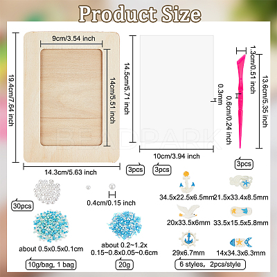 DIY Ocean Theme Photo Frame Making Kit DIY-OC0010-13-1