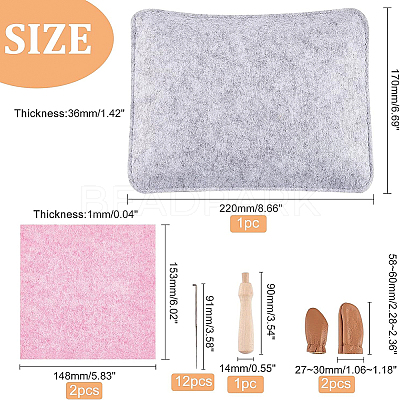 DIY Needle Felting Making Kit DIY-BC0005-76-1