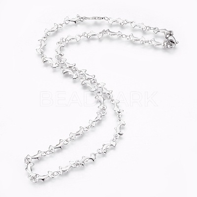 Non-Tarnish 304 Stainless Steel Link Chains Necklaces NJEW-F242-03P-1