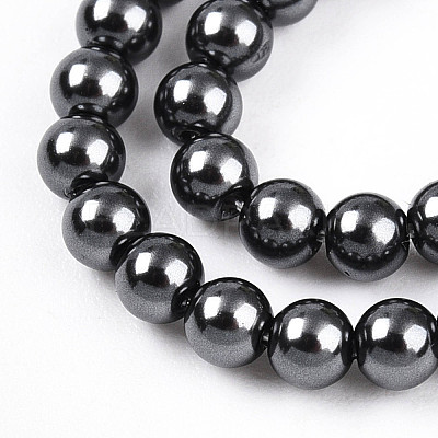 Baking Paint Pearlized Glass Pearl Bead Strands HY-N002-3mm-A02-1