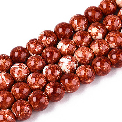 Baking Paint Glass Beads Strands DGLA-N016-10mm-06-1