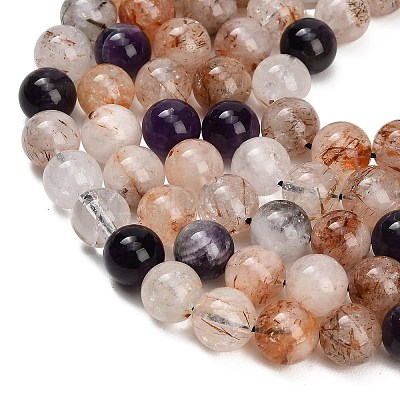 Natural Black Gold Rutilated Quartz Beads Strands GG-CBAC678-A02-10mm-1