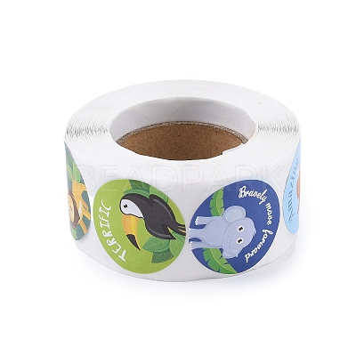 500 Paste Paper Self-Adhesive Stickers AJEW-S085-01E-1