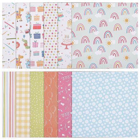 24 Sheets 12 Styles Scrapbook Paper Pads DIY-WH0308-216-1