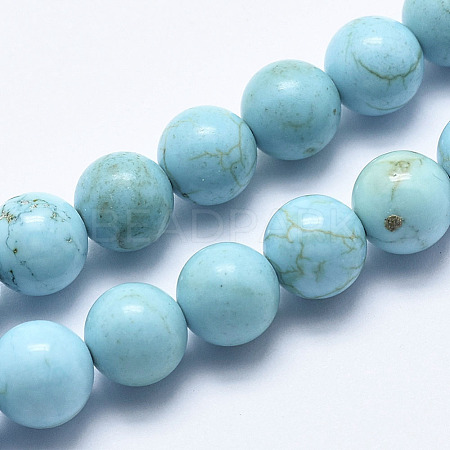 Natural Howlite Beads Strands X-G-K244-02-6mm-01-1