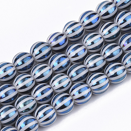 Electroplate Glass Beads Strands X-EGLA-S177-11A-03-1