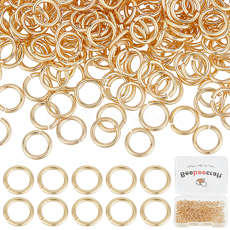 Beebeecraft 300Pcs Brass Jump Rings KK-BBC0013-44-1