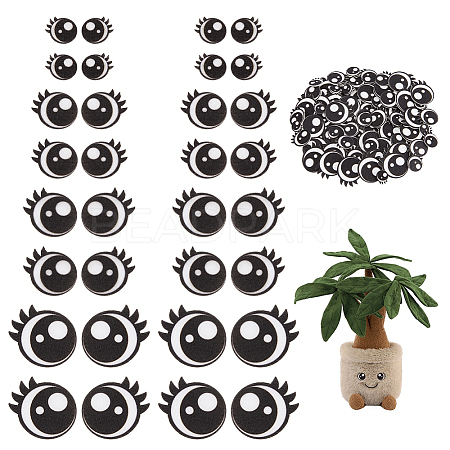 2 Bagds Oval Felt Craft Doll Eye DIY-FG0010-04B-1
