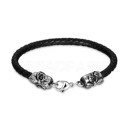 Punk Braided Leather Cord Bracelets BJEW-BB34095-1