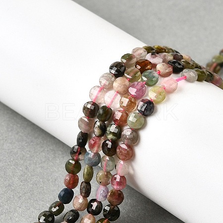 Natural Multicolor Tourmaline Beads Strands G-C179-A4mm-01-1