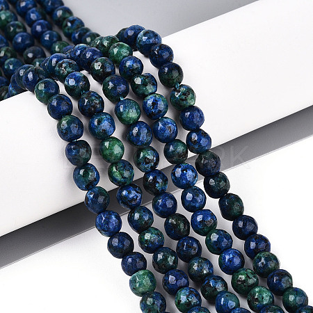 Dyed Natural White Jade Beads Strands G-T139-6mm-60-22-1