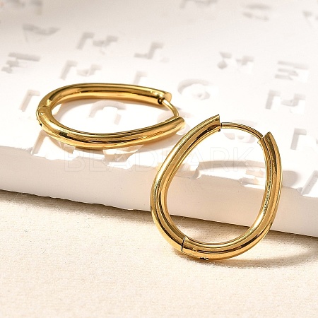 Ion Plating(IP) Stainless Steel Hoop Earrings X-EJEW-P232-02G-1
