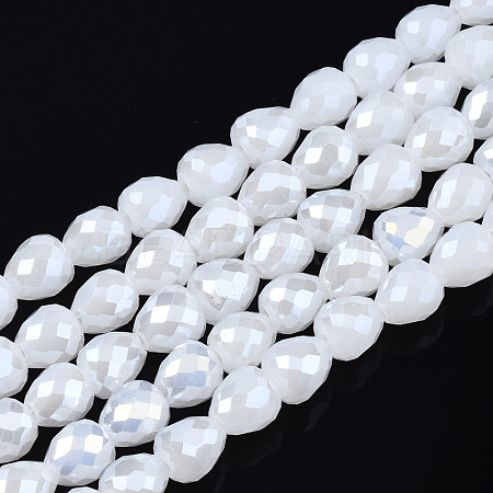 Electroplate Glass Beads Strands EGLA-T008-15D-1