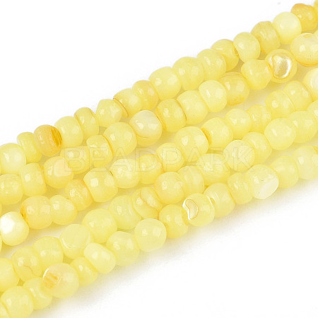 Natural Freshwater Shell Dyed Beads Strands SHEL-T020-29B-09-1