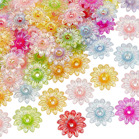 100Pcs Transparent Acrylic Beads TACR-PA0001-22-1