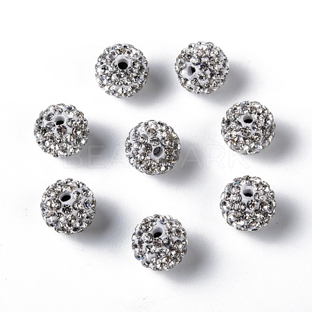 Grade A Rhinestone Pave Disco Ball Beads RB-Q102-12-1
