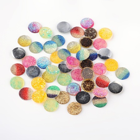 Half Round Resin Cabochons CRES-X0009-1