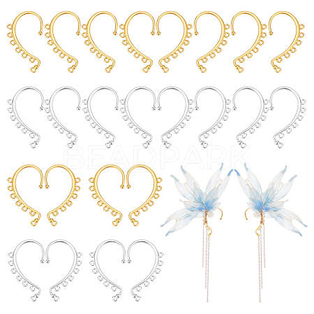 32Pcs 2 Colors Alloy Ear Cuff Findings FIND-UN0015-92-1